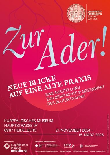 Plakat zur Ausstellung "Zur Ader!"